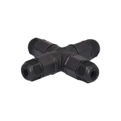 qualité  7.5mm LED Waterproof Connector 4ways IP67 Screw T Type Assembly 2 Pin Solar Connector usine