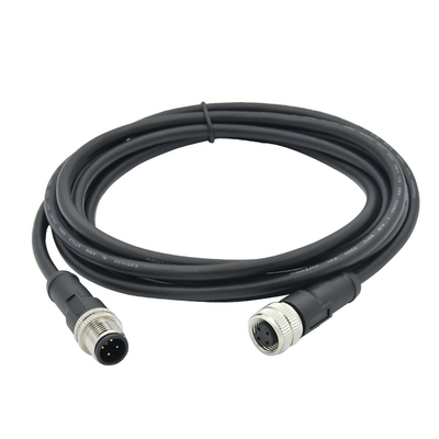 Rigoal PUR/M8 moulé par PVC M12 au câble 26AWG-22AWG IP68 imperméable