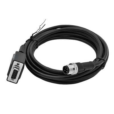 3 - 17 Pin M12 à la longueur faite sur commande imperméable de PVC PUR de cable connecteur de DSUB pour le capteur