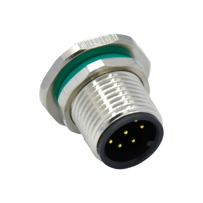 8 support de panneau imperméable codé par A de mur de carte PCB de Front Lock Male du connecteur de Pin M12