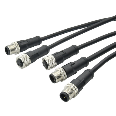 Cable connecteur M12 imperméable à vis de sécurité du code de B D X 3 - 17 Pin Solder/