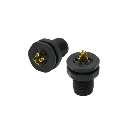 La soudure circulaire de M12 5 Pin Connector Panel Mounting Male a fileté le connecteur M12 imperméable