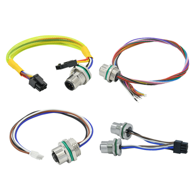 La vis Jack 5 de capteur place le connecteur imperméable de fil du bâti M12 de panneau du récipient M12