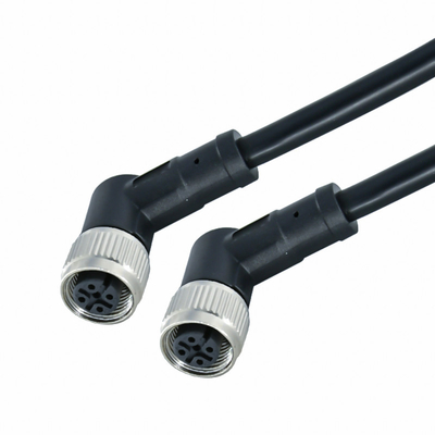 Les connecteurs de fil de la protection UV M12 ont surmoulé le câble une femelle Ip68 masculine codée par 3 bornes