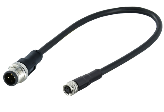 Circulaire m12 à m8 3-12 contacts A-X capteur codé extérieur ip68 câble connecteur m12 m8 fil automatique
