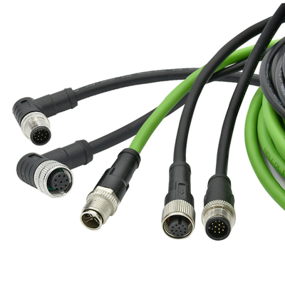 2 - 17 câble de moulage hommes-femmes de PVC PUR du connecteur imperméable 1/2/5M de capteur de Pin M12