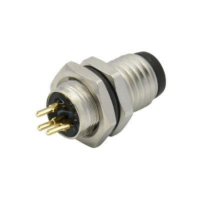 Connecteur M8 imperméable externe du diamètre 4.0-8.0mm de câble pour le système d'automation industrielle