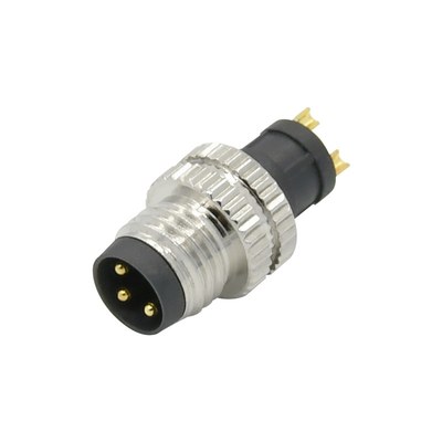 Température ambiante de évaluation actuelle nickelée de M8 4 PIN Connector 5A -40℃~+105℃