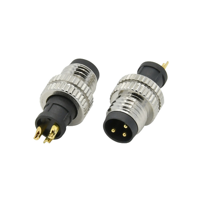Température ambiante de évaluation actuelle nickelée de M8 4 PIN Connector 5A -40℃~+105℃