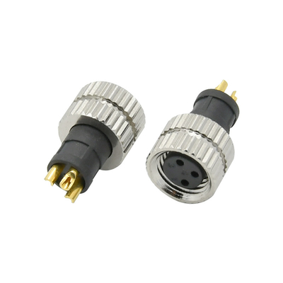 Température ambiante de évaluation actuelle nickelée de M8 4 PIN Connector 5A -40℃~+105℃