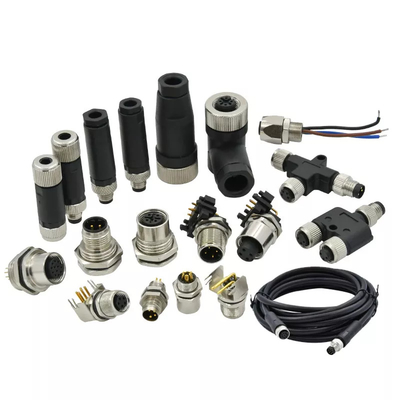 IP68 3 4 5 6 8 12 17 épingle A B D code mâle femelle câble moulé panneau de signal droit monté M8 M12 connecteur étanche
