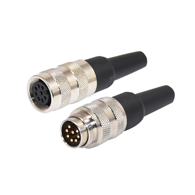Connecteur imperméable à l'eau IP67 M16 avec matériau isolant PBT et plaque de contact Au or/or