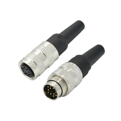 Connecteur imperméable à l'eau IP67 M16 avec matériau isolant PBT et plaque de contact Au or/or