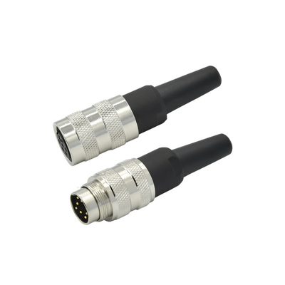 Connecteur imperméable à l'eau IP67 M16 avec matériau isolant PBT et plaque de contact Au or/or