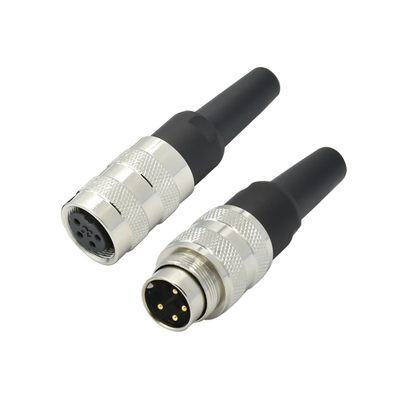 Connecteur imperméable à l'eau IP67 M16 avec matériau isolant PBT et plaque de contact Au or/or