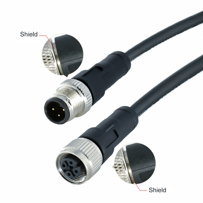 Connecteur imperméable à l'eau à 4 broches à câble droit pour des performances durables