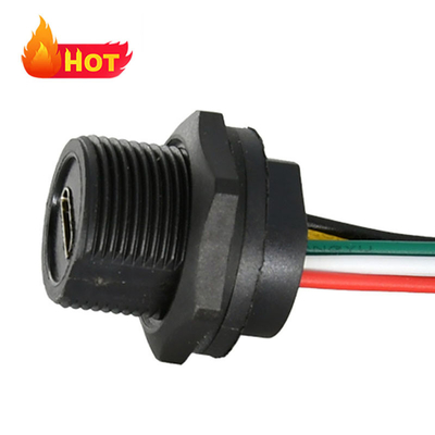 Connecteurs en plastique circulaire de type USB standard Courant nominal 1,5A Courant de tension 30V