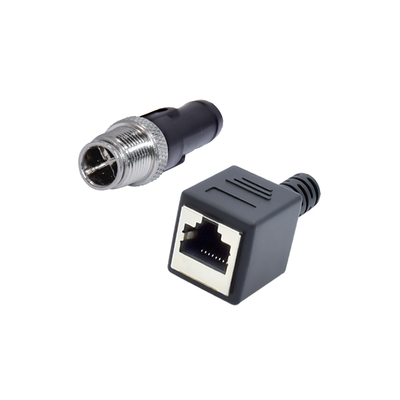 M12 à RJ45 connecteur étanche 3-17 broche A B C D X Code mâle femelle