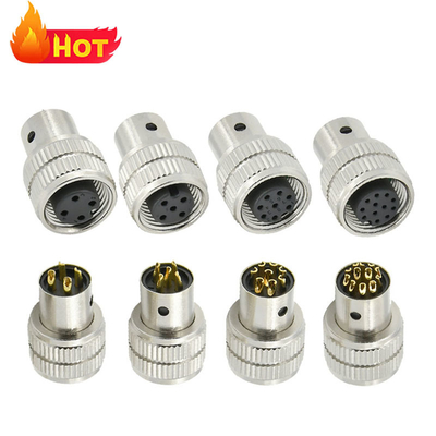 M12 connecteur de prise de protection féminin 3-17 broches IP67 étanche selon la norme DIN