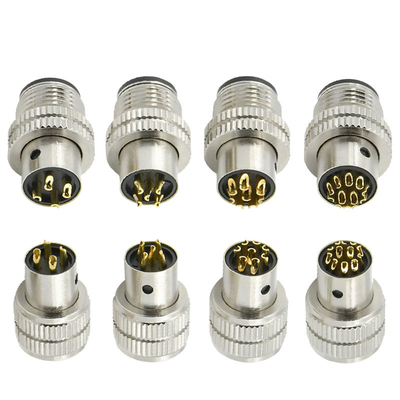 M12 connecteur de prise de protection féminin 3-17 broches IP67 étanche selon la norme DIN