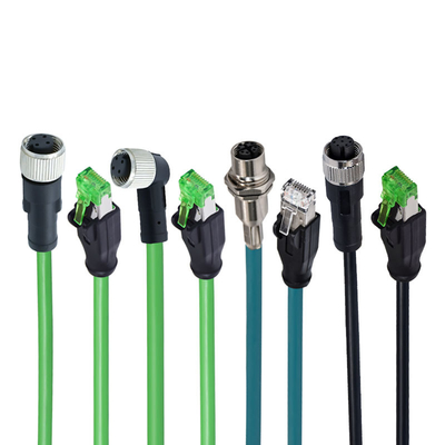4A Nommée M12 à RJ45 Connecteur IP67 imperméable à l'eau mâle femelle