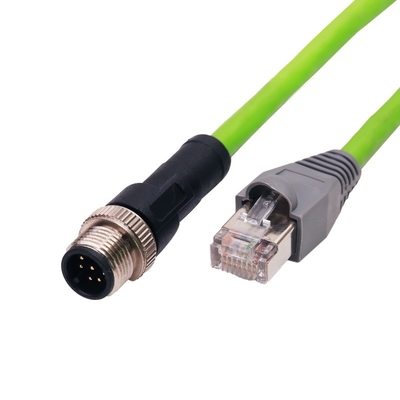 4A Nommée M12 à RJ45 Connecteur IP67 imperméable à l'eau mâle femelle