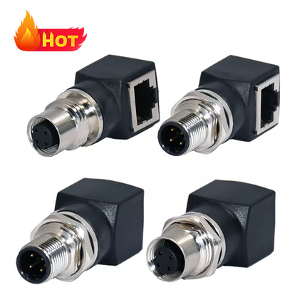 M12 à RJ45 Connecteur Ethernet mâle femelle IP67 étanche 3-17 broches