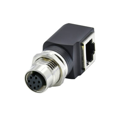 M12 à RJ45 Connecteur Ethernet mâle femelle IP67 étanche 3-17 broches
