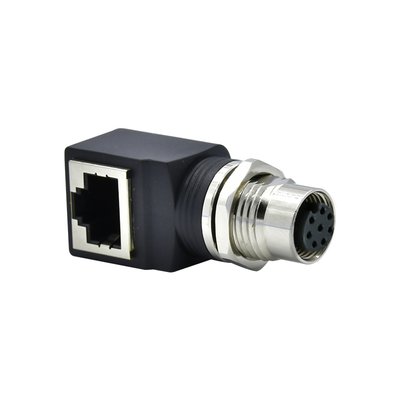 M12 à RJ45 Connecteur Ethernet mâle femelle IP67 étanche 3-17 broches