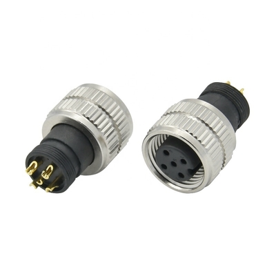 M12 Connecteur circulaire IP68 imperméable à l'eau 3-17 broches mâle femelle