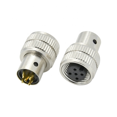 M12 Connecteur circulaire IP68 imperméable à l'eau 3-17 broches mâle femelle