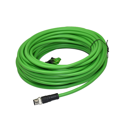 Le code IP67 M12 D pour le câble Ethernet mâle RJ45 1m Cat5e S/FTP
