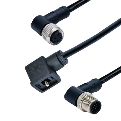 Connecteur M12 vers électrovanne étanche IP67 Type DIN 43650 A B C