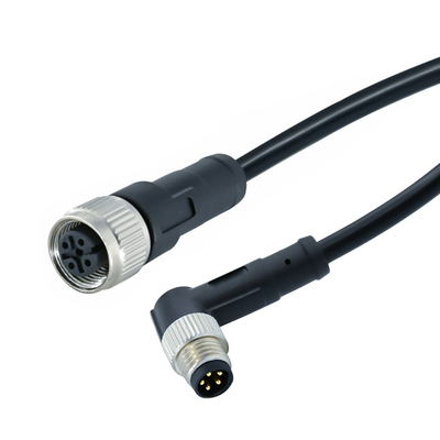 Connecteur étanche M12 mâle vers M8 mâle IP67 IP68, contacts en laiton