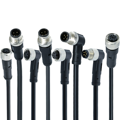 Connecteur étanche M12 mâle vers M8 mâle IP67 IP68, contacts en laiton