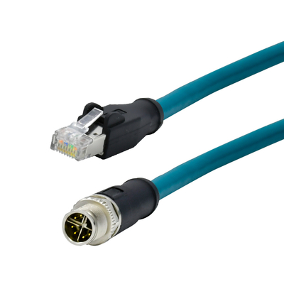 Adaptateur M12 X Code vers RJ45 Cat6 10Gbps Étanche IP67
