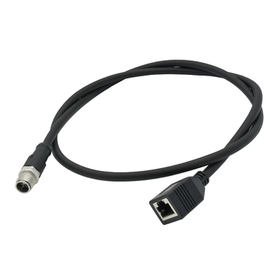 Adaptateur M12 X Code vers RJ45 Cat6 10Gbps Étanche IP67