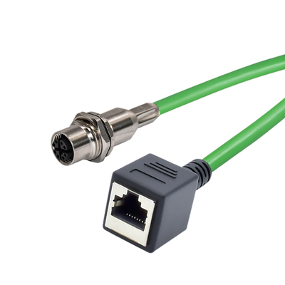 M12 à RJ45 B D X Code IP67 Connecteur Ethernet à usage industriel