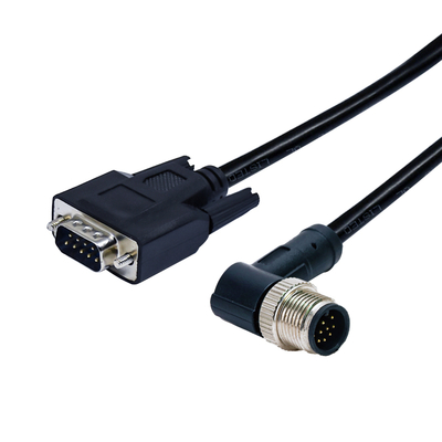 Câble connecteur étanche M12 vers DB9 IP67 IP68 250V 4A