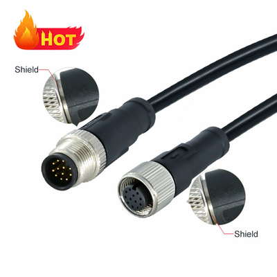 Connecteur étanche M12 3-17 broches IP67 IP68 standard DIN
