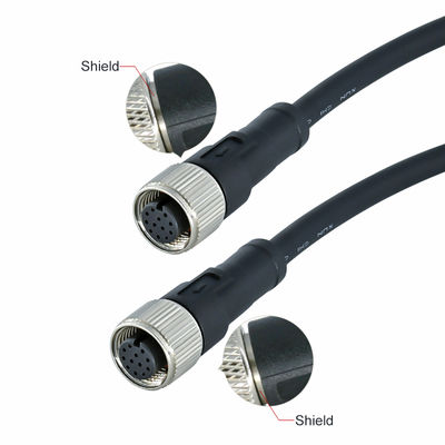 Connecteur étanche M12 3-17 broches IP67 IP68 standard DIN