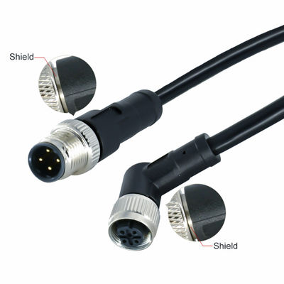 Connecteur étanche M12 IP68, 3-17 broches, mâle femelle, type à vis, DIN