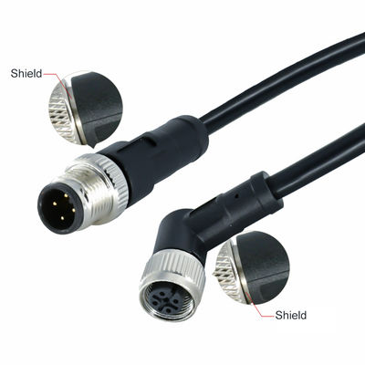 Connecteur étanche M12 IP68, 3-17 broches, mâle femelle, type à vis, DIN