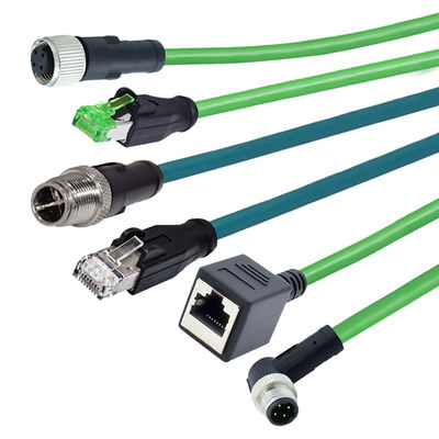 M12 Connecteur imperméable à l'eau IP67 IP68 mâle femelle 3-24 broches DIN IEC61076