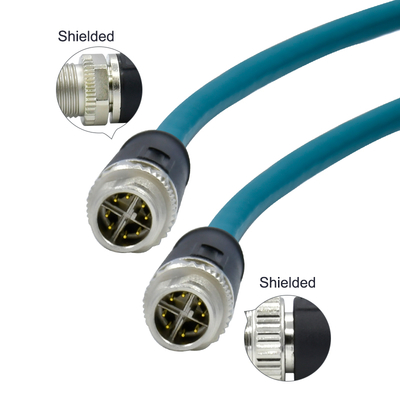 Connecteur M12 étanche mâle femelle 3-17 broches IP68 plaqué or