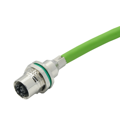 Connecteur M12 étanche mâle femelle 3-17 broches IP68 plaqué or