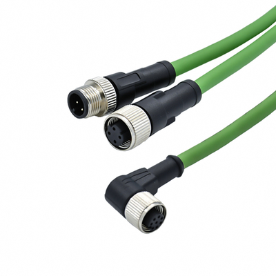 Connecteur M12 étanche mâle femelle 3-17 broches IP68 plaqué or