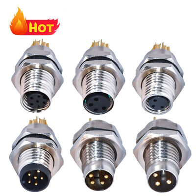 Connecteur Rigoal M8 Aviation Étanche IP67/IP68 3-8 broches 250V Prise mâle femelle