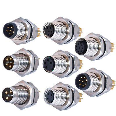 Connecteur Rigoal M8 Aviation Étanche IP67/IP68 3-8 broches 250V Prise mâle femelle