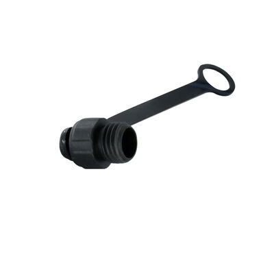 M8 Couverture antipoussière du connecteur avec chaîne pour homme, femme, protection contre les prises et prises, couverture en plastique noir